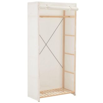 vidaXL Armario De Tela Blanco 79x40x170 Cm Vidaxl