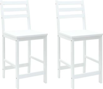 vidaXL Sillas De Comedor 2 Uds. Madera De Caucho S&oacute;lido Vidaxl