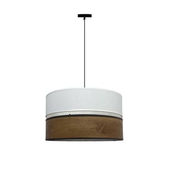 Wonderlamp L&aacute;mpara de techo, madera oscura, 1 luz, estilo natural