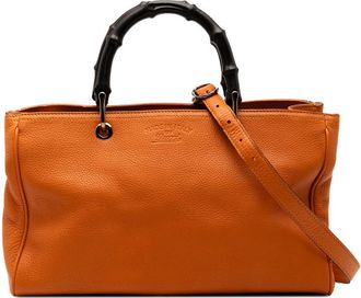 Gucci Pre-owned Gucci Medium Calfskin Bamboo Shopper Satchel Ladies 323660 520981