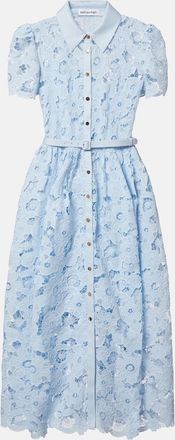 Self Portrait Belted lace shirt dress