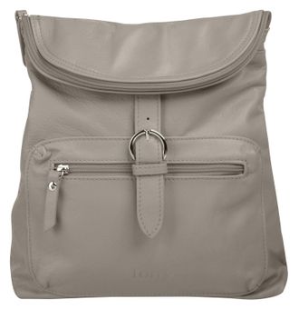 Forty Degrees Cityrucksack FORTY, Damen, Gr. B/H/T: 28cm x 30cm x 8cm, onesize, grau, Leder, Rindsleder, Rucks&auml;cke Cityrucksack, echt Leder, Made in Italy
