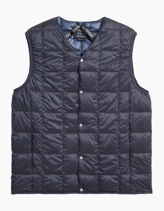 TAION Mens TAION Original V Neck Down Vest - Navy - Size: 38/Regular