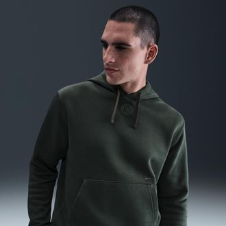 Nike Chelsea FC Club Nike Mens Soccer Pullover Hoodie in Green | HM2870-346