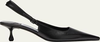 Jimmy Choo London Amel Leather Slingback Pumps