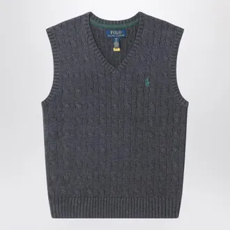 Polo Ralph Lauren Grey cable-knit cotton vest