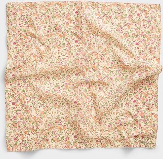Simons Womens Drawn mini-flower 100% cotton scarf