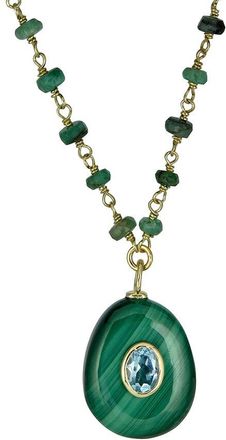Rachel Reinhardt Jewelry 14K Over Silver Gemstone Bezel Necklace