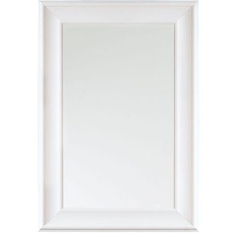 Beliani Espejo De Pared Blanco 61 X 91 Cm Material Sint&eacute;tico Estilo Minimalista Escandinavo Lunel