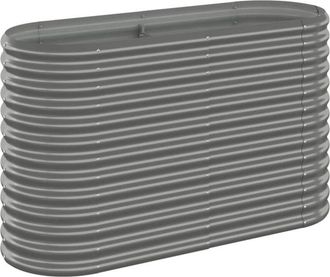 vidaXL Vidaxl - Jardinera arriate acero galvanizado gris 114x40x68 cm