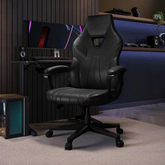 X Rocker Tempest Ergonomic PC Office Gaming Chair with Extra Wide Seat in Jet Black