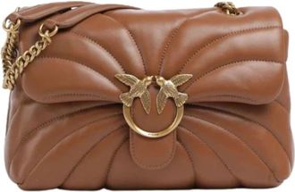 Pinko Love Bag Puff - Dames - Schoudertassen - Bruin - ONE Size - Leer - Tassen