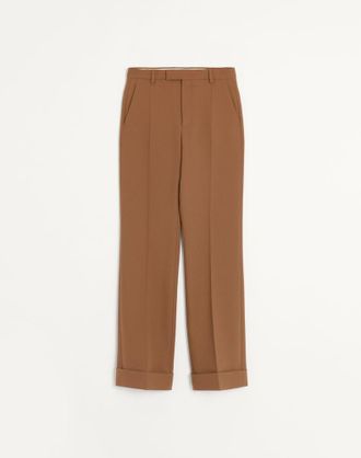 Valentino Pantalone In Gabardina Di Nylon Con Risvolto Uomo NUT 44