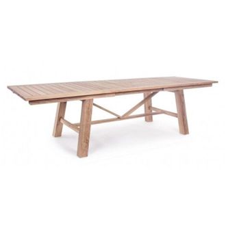 BIZZOTTO Bizzotto - Tavolo rettangolare Maryland allungabile, in legno di teak svlk, gambe solide -220/300 cm