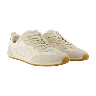 Tory Burch Womens Field Sneaker Beige Calfskin