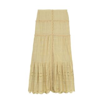 Isabel Marant Midi Skirts, female, Yellow, Size: 2XS Paoline Long Skirt