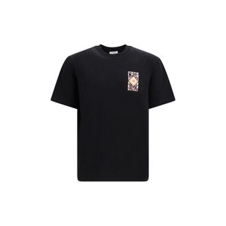 Casablanca Black Cotton Mens T-Shirt