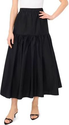 1.State Tiered Cotton Maxi Skirt in Rich Black at Nordstrom Rack, Size X-Small