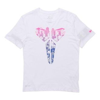 Nike Dri-fit Kobe Logo Athleisure Casual Sports Short Sleeve White BV8333-100