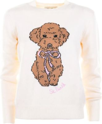 MC2 Saint Barth dog crew neck knitwear - Beige