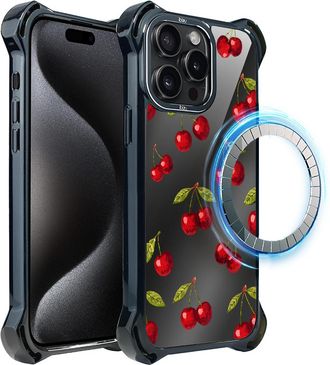 OEM Funda Ibizu Dropguard Ultra Para Iphone 15 Pro Max Con Magsafe, Color Midnight, Color Cherry Night