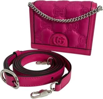 Gucci Pre-owned Leather gucci-bags - Dames - Vintage Handtas - Roze - ONE Size - Leer - Vintage