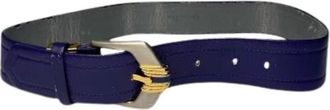 Dior Pre-owned Belts, female, Blue, Size: ONE SIZE Pre-owned Vintage Leather Belt