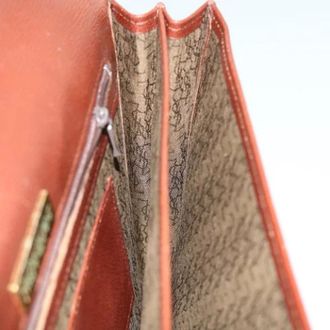 Saint Laurent Pre-owned Clutches, female, Brown, Size: ONE SIZE Pre-owned Vintage Leather Clutch