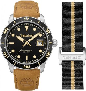 Timberland TDWGB00834X0 Mens Peatfield Watch and Strap Gift Set - Silver - One Size