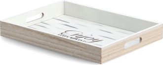 ZELLER PRESENT Tablett »Enjoy« Hochwertiges Poloniaholz