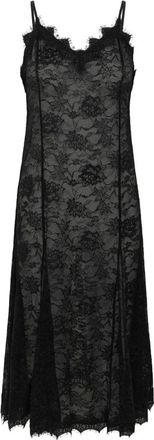 Cream Sanne Slipover Kantjurk - Dames - Casual kleedjes - Zwart - L - Kleedjes