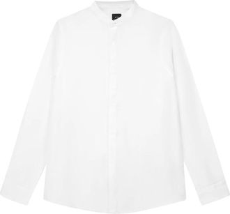 A|X Armani Exchange Regular Fit Linnen Overhemd - Heren - Casual Overhemden - Wit - XL - Linnen - Overhemden