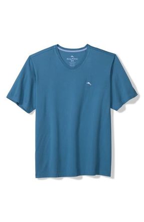 Tommy Bahama New Bali Skyline V-Neck Pima Cotton T-Shirt in Dutch Blue at Nordstrom, Size 3Xlt