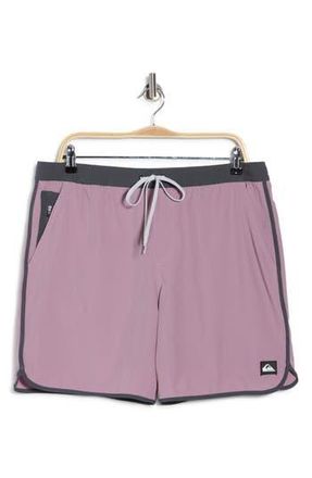 Quiksilver Sunsetter Scalloped Hem Volley Board Shorts in Elderberry at Nordstrom Rack, Size X-Large
