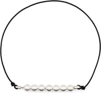 Le Gramme beaded cord bracelet - Argento