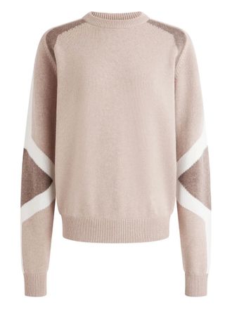 Fusalp colour-block wool sweat - women - Cashmere/Wool - L - Pink