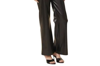 Dolce Cabo Womens Vegan Leather Double Zip Pant In Black