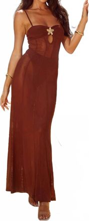 Runaway The Label Tisha Maxi Dress And Bella Brief In Espresso
