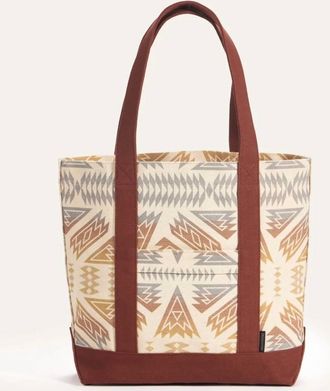Pendleton Womens Astoria Canvas Medium Tote In Beige