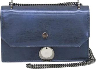 Jimmy Choo London Tweedehands leren schoudertassen - Dames - Vintage Schoudertas - Paars - ONE Size - Leer - Vintage