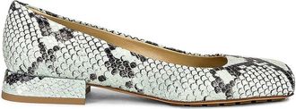 Bottega Veneta Bicolor Calfskin Ballet Womens Flats