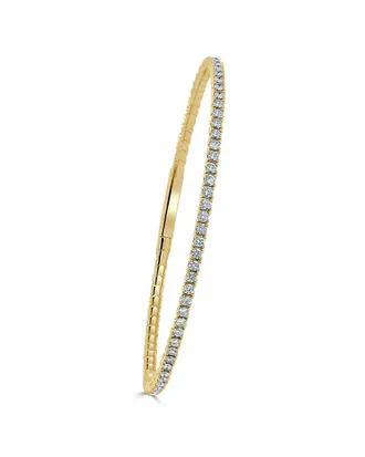 Sabrina Designs 14K 2.14 Ct. Tw. Diamond Flexible Bangle Bracelet