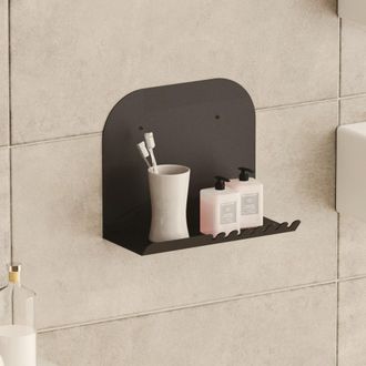 Dmora Estante Ugento, Un Estante, 28x12x23h Cm Negro