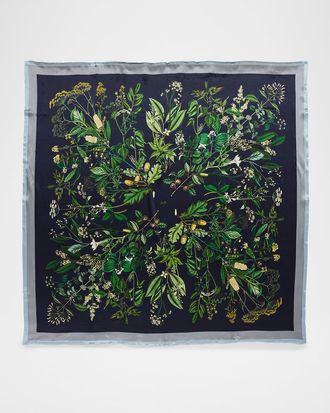 St. Piece Brooke Double-Sided Large Square Silk Scarf