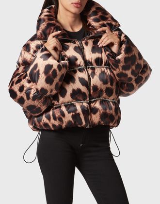 Philipp Plein Donsjack Leopard