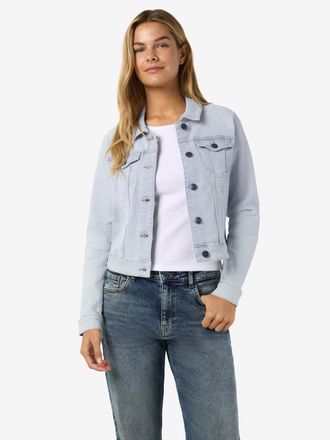 Noisy May Jeansjacke NOISY MAY NMDEBRA L/S DENIM JACKET LB NOOS, Damen, Gr. XL, light blau denim, Web, Obermaterial: 75% Baumwolle, 24% Polyester, 1% Elasthan, 