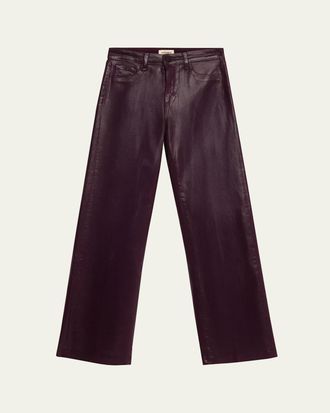 L'agence Scottie High-Rise Wide Coated Jeans