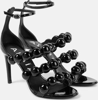 Alaia La Bombe 90 patent leather sandals