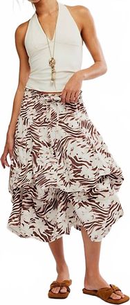 Free People Womens Zephyr Bustle Skirt In Chocolate