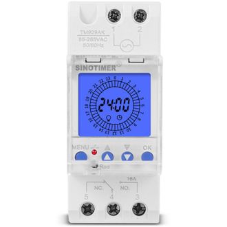 OEM Pantalla Lcd Digital De 24 Horas, Reloj Electr&oacute;nico, 85-265 V, Montaje En Riel Din, Interruptor Temporizador Anal&oacute;gico Inteligente Programable Con Int